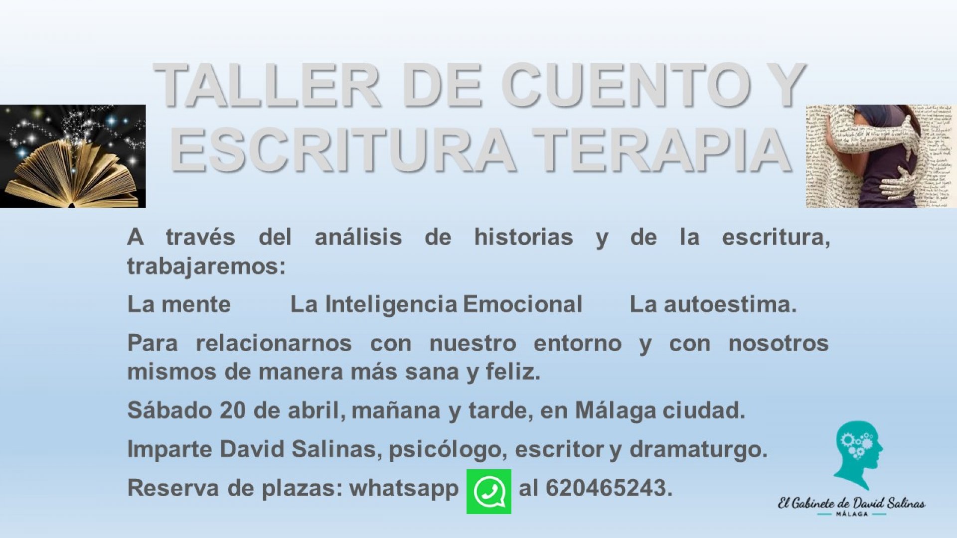 TALLER DE CUENTO Y ESCRITURA TERAPIA